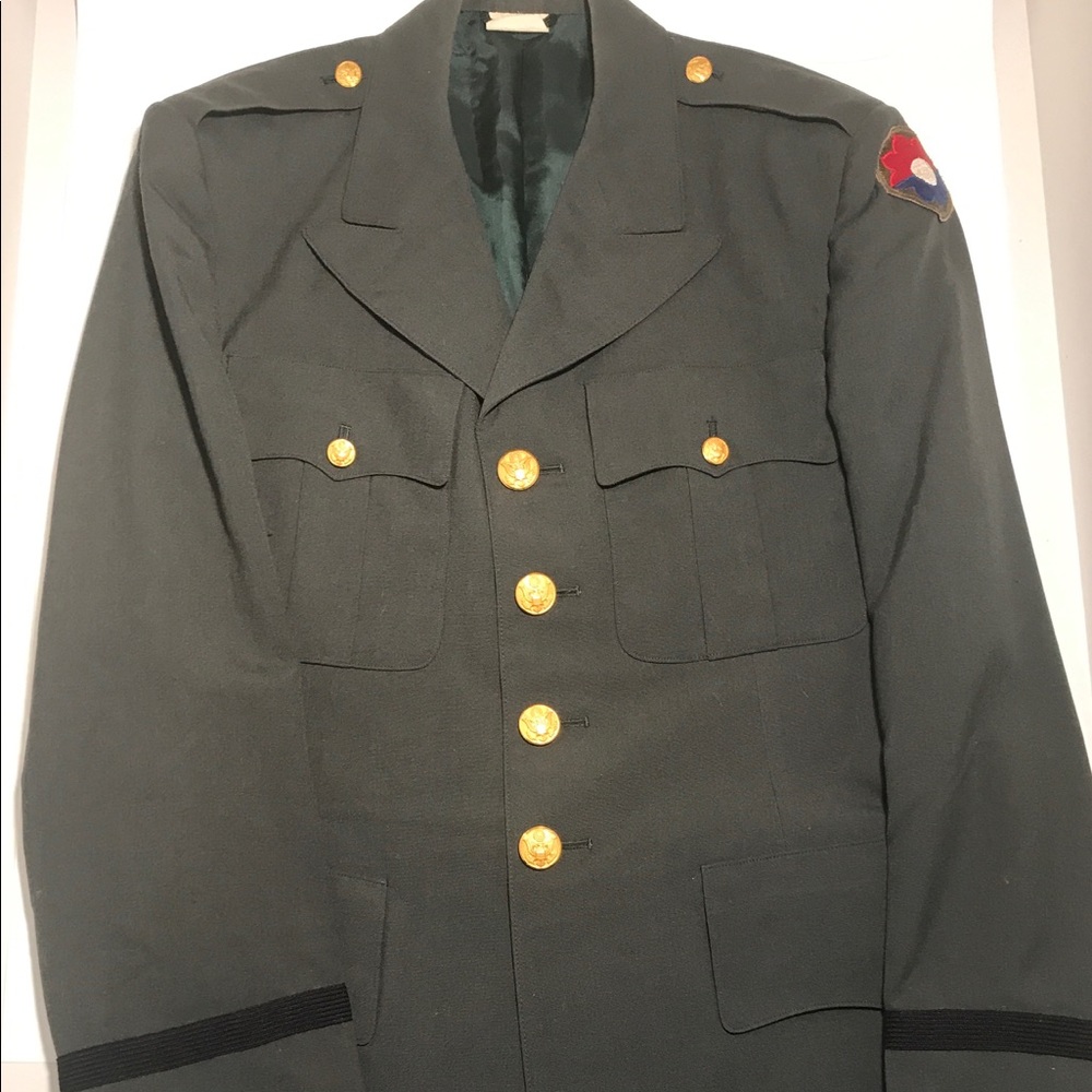 Vintage US Military Army Green Dress Coat - Picture 7 of 8